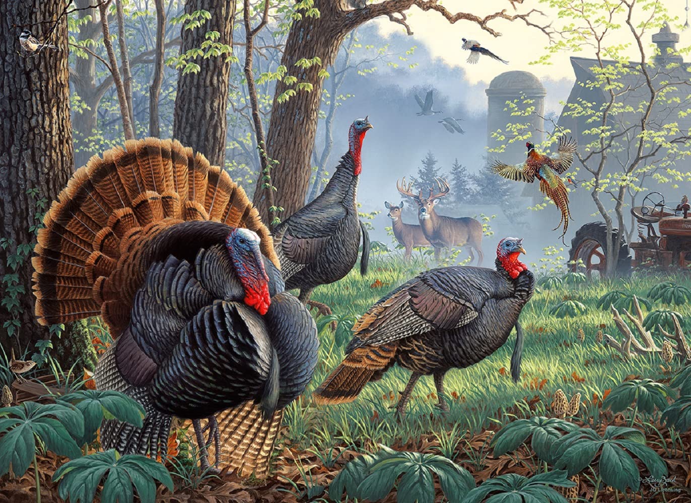 SUNSOUT INC - Uncle Tom's Farm - 1000 pc Jigsaw Puzzle by Artist: Larry Zach - Finished Size 20" x 27" Thanksgiving - MPN# 52403