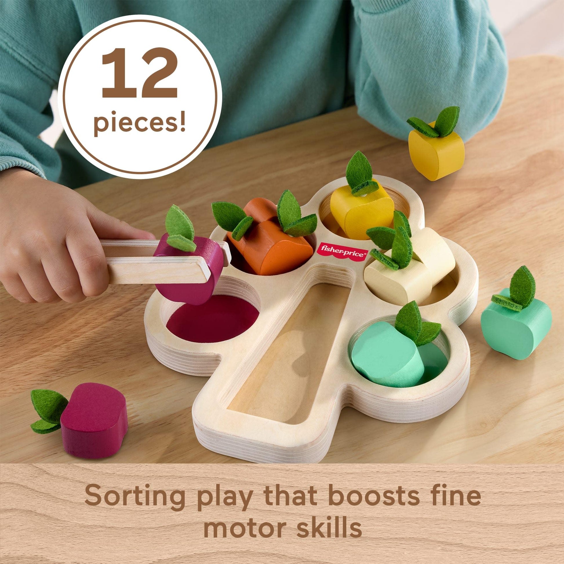 Fisher-Price Wood Montessori Sorting Tree Learning Activity