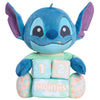 Disney Baby My First Year Stitch and Milestone Blocks, 10.5-inch Plush Toy, 4-pieces, Kids Toys for Ages 0+ by Just Play