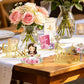 First Communion Table Decorations Pink Floral Baptism Centerpieces for Tables Baptism Decorations for Girl 1st Holy Communion Décor