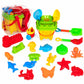 23 PCS Silicone Beach Sand Toys Including Sand Bucket, Pail, Shovel & Molds