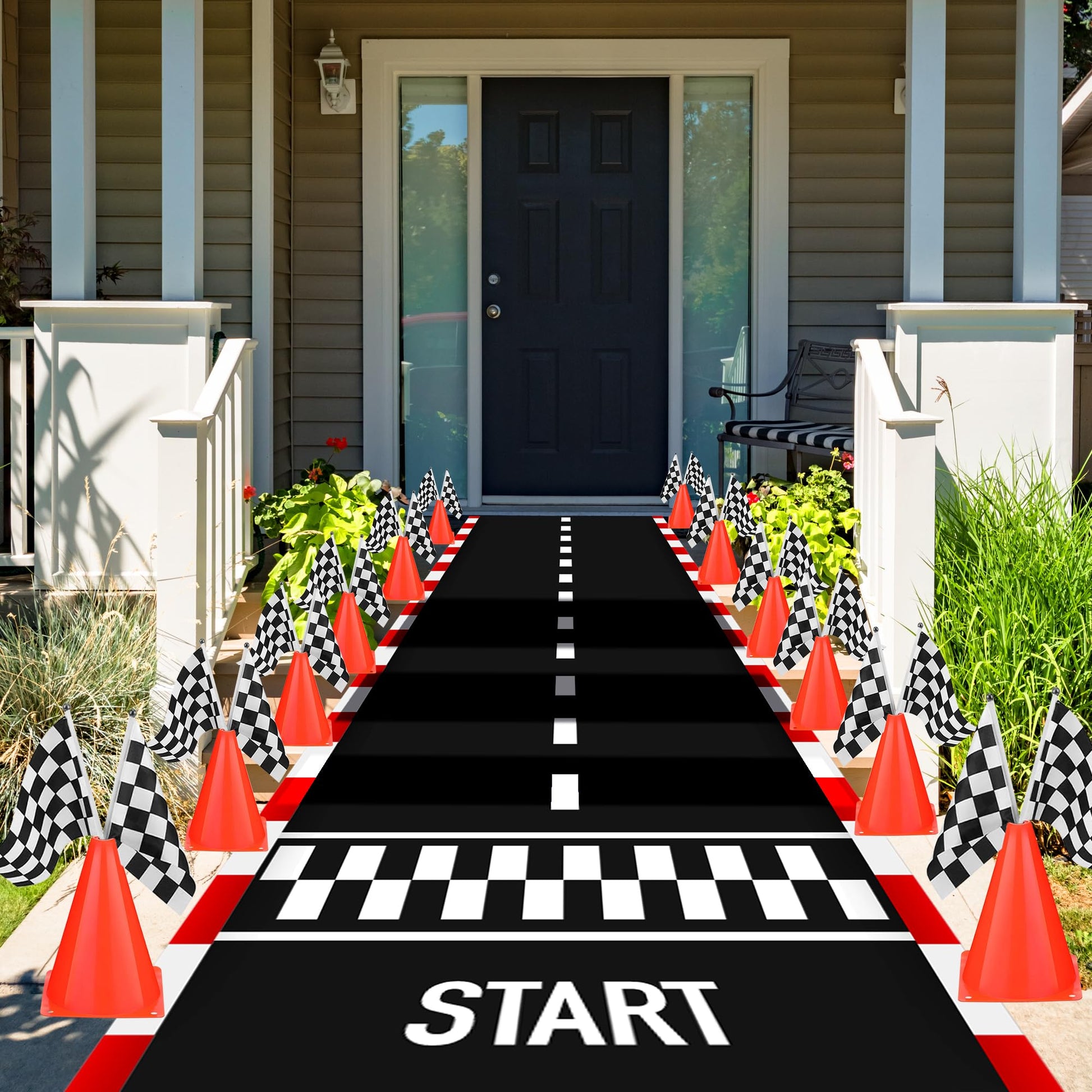 EUVBOKW 37 Pcs Race Car Birthday Party Decorations Set