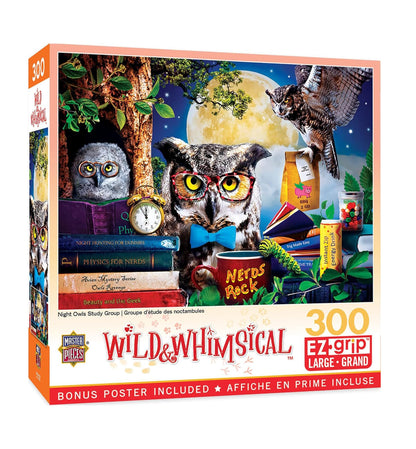 Masterpieces 300 Piece EZ Grip Jigsaw Puzzle - Night Owls Study Group - 18"x24"