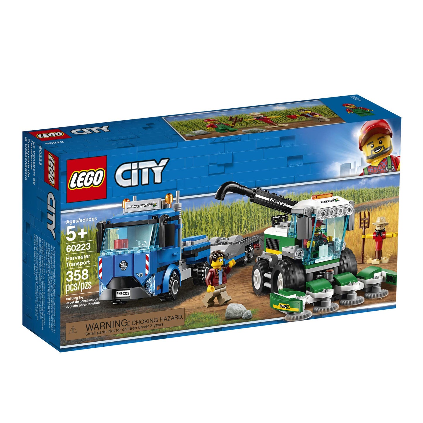 LEGO City Great Vehicles Harvester Transport 60223 Building Kit (358 Pieces)