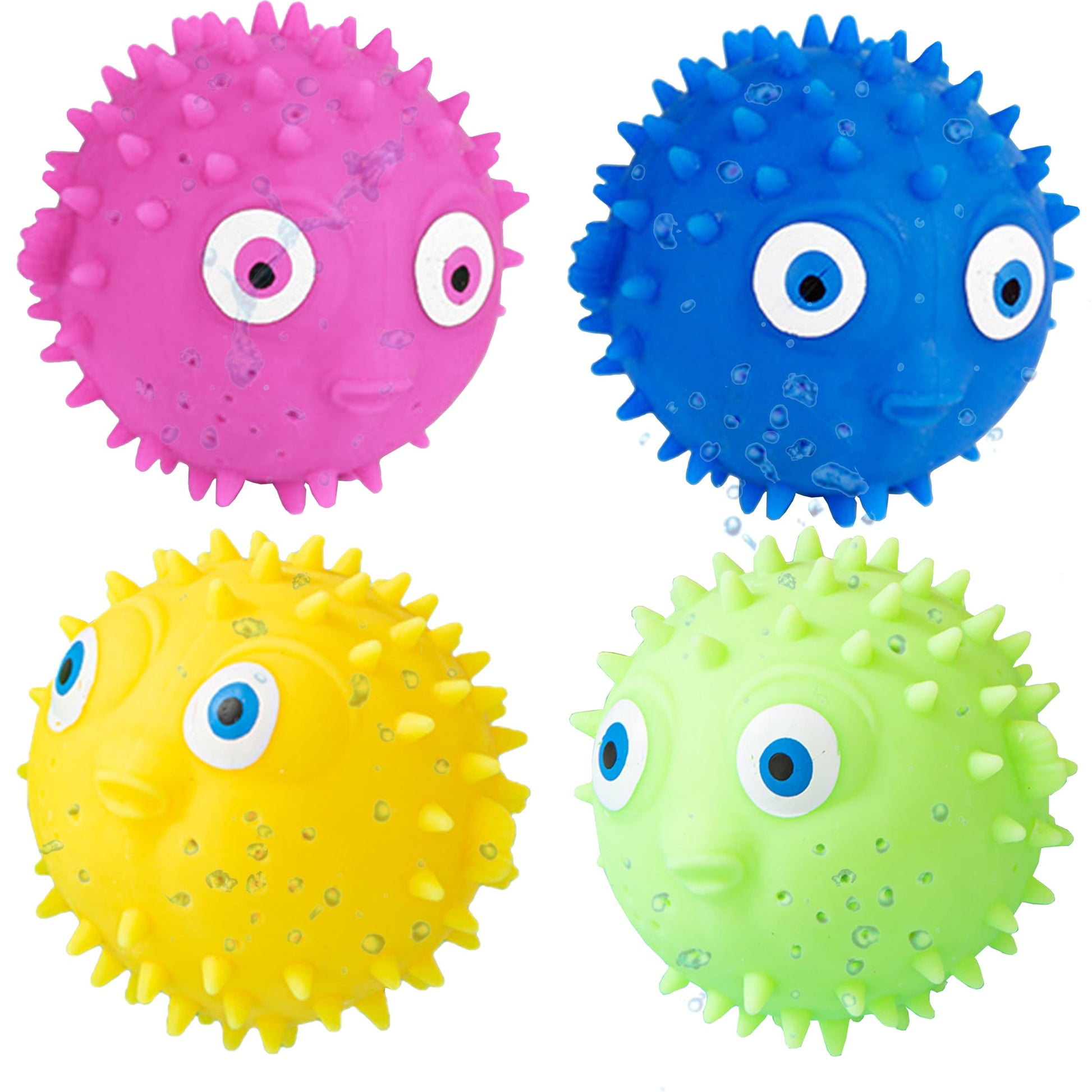 Toddler Bath Toy - 4 Pack Novelty Sea Animal Dolphin Water Balls Pool Toys Outdoor Activity Game Bath Tub Sensory Dolphin Absorbent Water Splash Balls