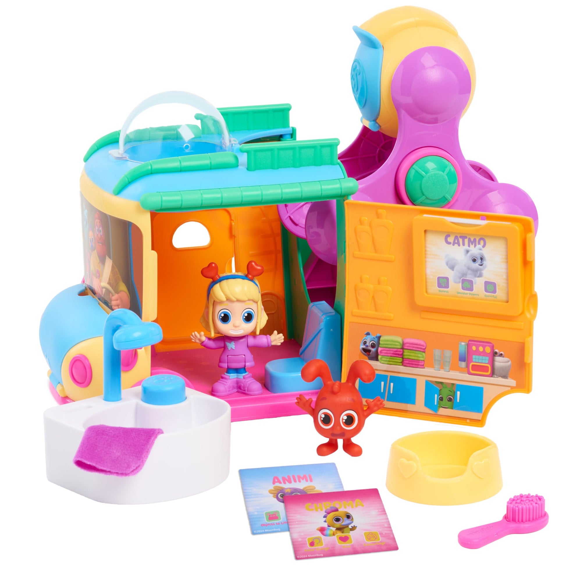 Morphle Magic Pet Mobile 12-piece Figures and Playset, Special Effects Play, Poseable Figurines, Kids Toys for Ages 3 Up by Just Play