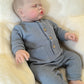 XinXinYuan 24 Inch Lifelike Big Reborn Baby Dolls Realistic Asleep Newborn Toddler Boy with Feeding Accessory that Look Real Silicone Baby Doll