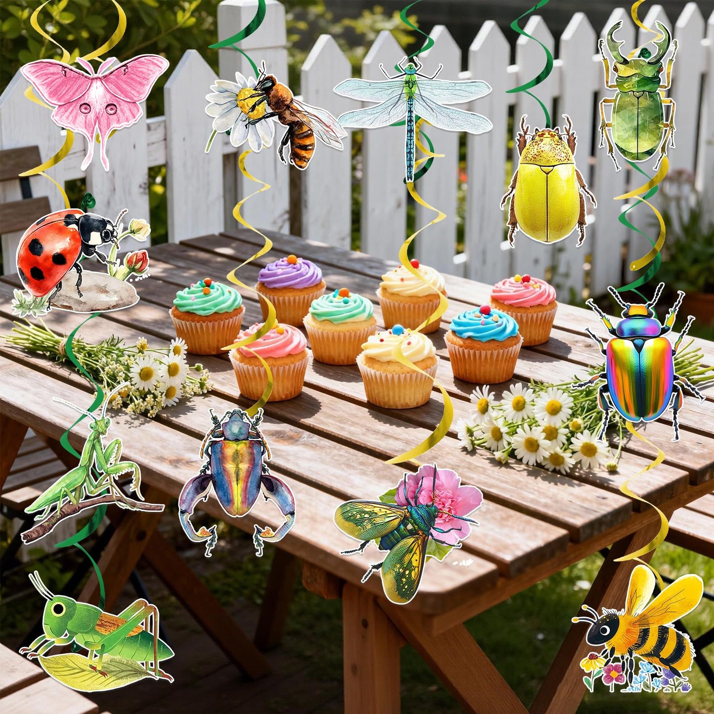 Bug Party Decorations: 12Pcs Bug Decorations Bug Hanging Swirls for Bug Birthday Party Decorations Insect Decor Bug Themed Party Decorations