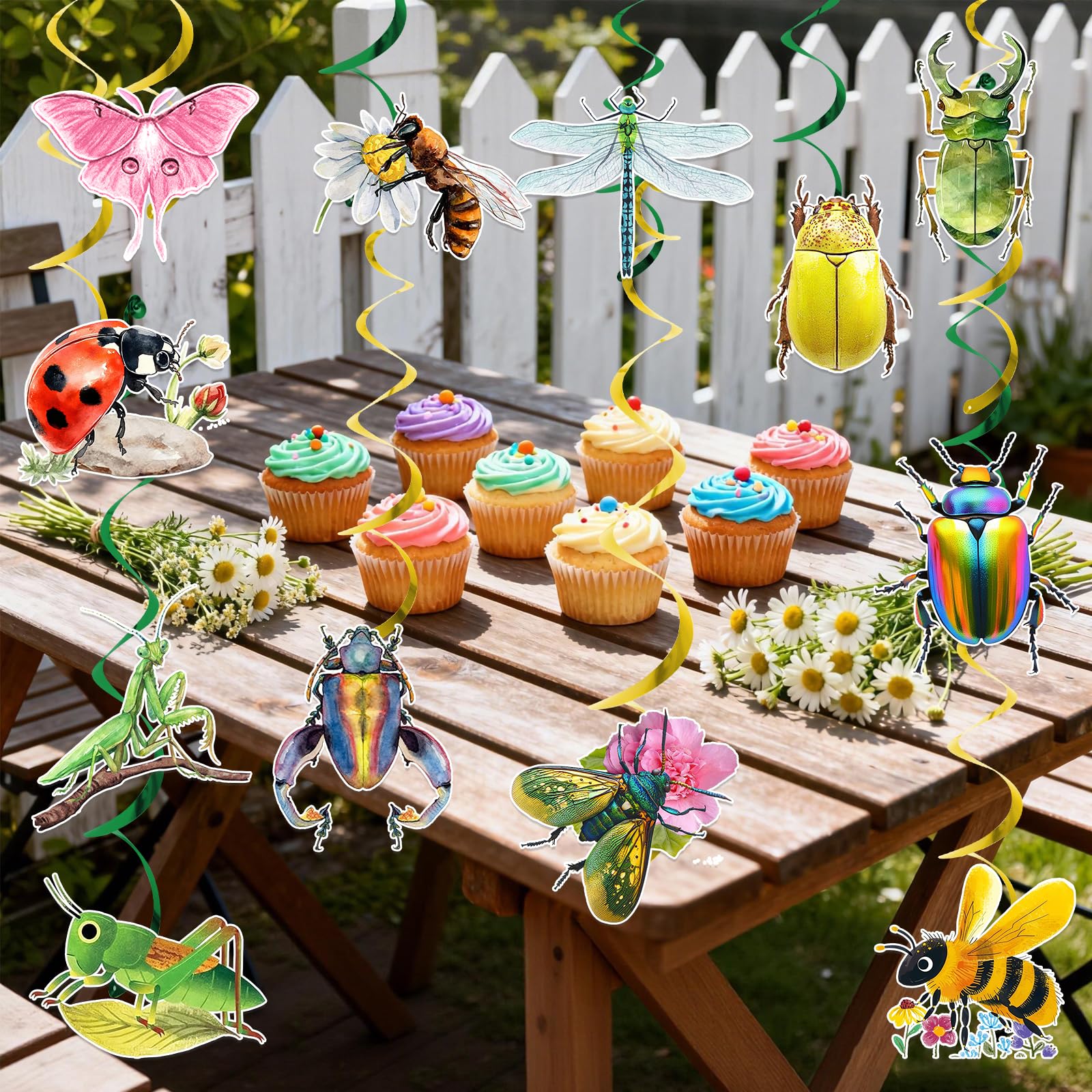 Bug Party Decorations: 12Pcs Bug Decorations Bug Hanging Swirls for Bug Birthday Party Decorations Insect Decor Bug Themed Party Decorations