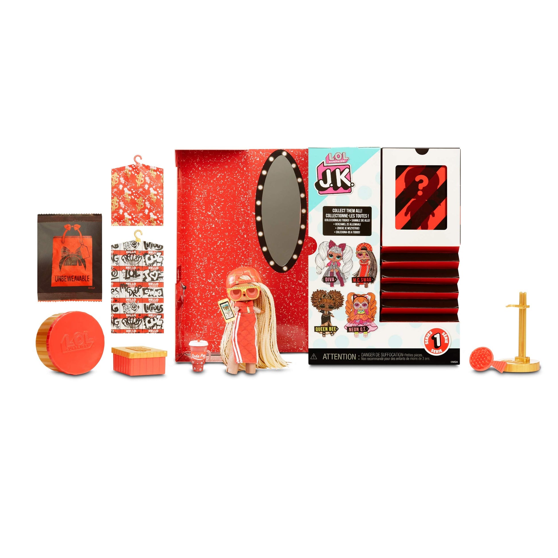 L.O.L. Surprise! JK Mini Fashion Doll MC Swag with 15 Surprises Including Dress Up Doll Outfits, Exclusive Accessories - Gifts for Girls and Mix Match