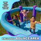 Sportspower INF-2415 Whack-A-Play Inflatable Bounce House with Basketball Hoop, Slide and Quick Inflate Blower: Recommended Age 3-8, Blue/Purple