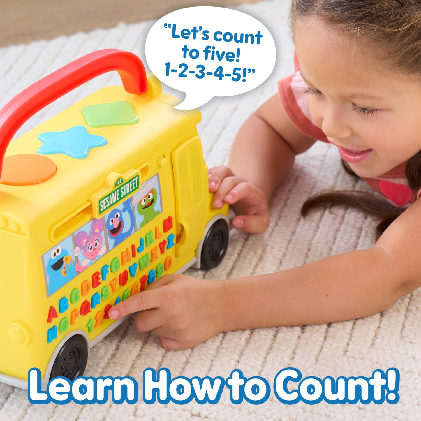 Sesame Street Elmo's Learn & Go School Bus Interactive Toy with Lights