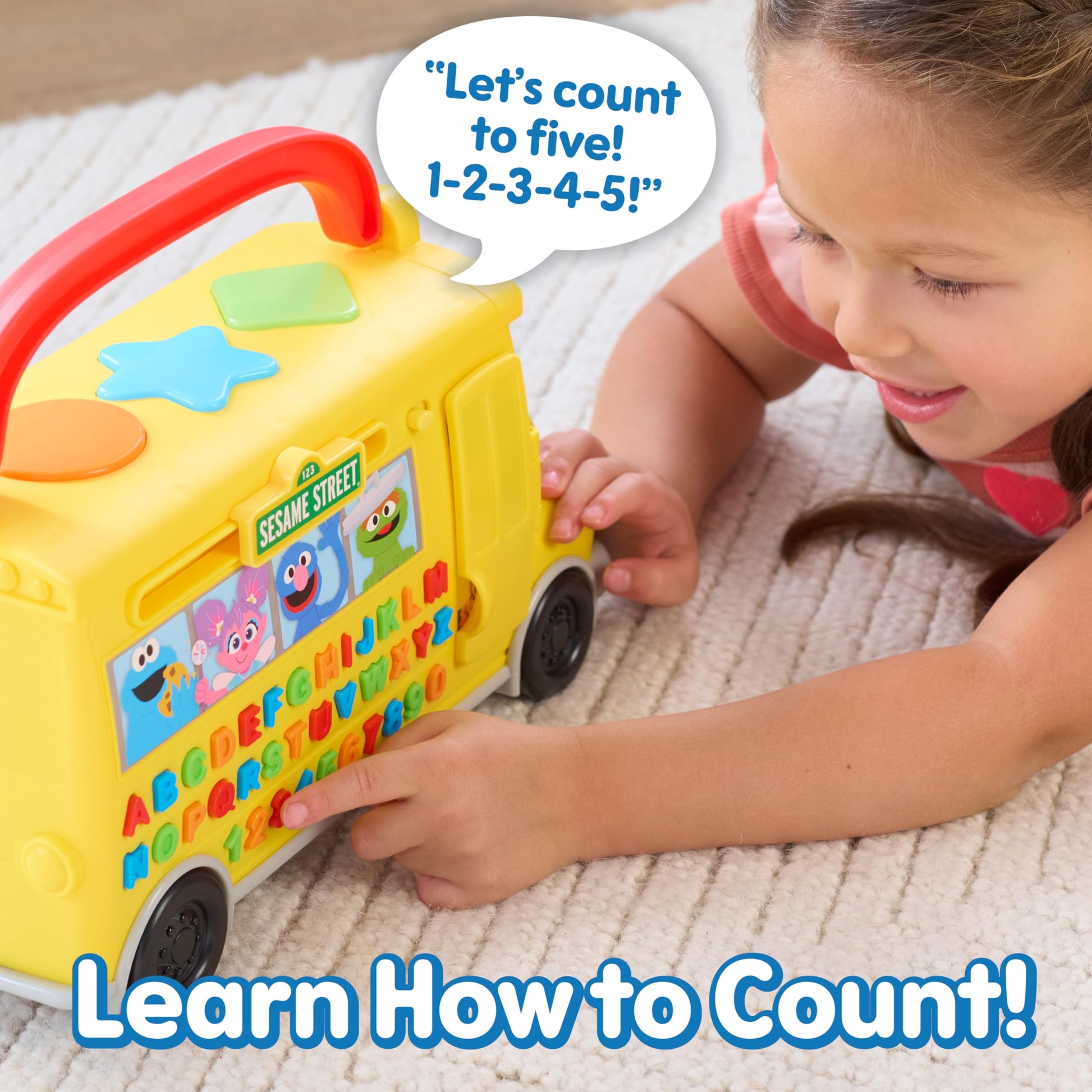Sesame Street Elmo's Learn & Go School Bus Interactive Toy with Lights