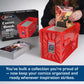 BCW Short Comic Book Bin | Holds 150 Comics | Stackable Plastic Storage | Acid-Free Organizer | Red, 2 Pack