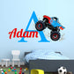 Decalzone Inc Personalized Monster Truck Wall Decal - Monster Truck Wall Decor - Nursery Monogram Truck Theme Kids Bedroom Decor Baby Boy Room Vinyl