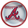 Atlanta Braves Round Disposable Paper Plates - 9" (Pack of 18) - Durable Tableware, Perfect for Game Day Celebrations & Tailgates