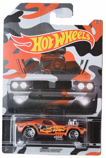 Hot Wheels Rodger Dodger, Orange Car, 1:64 Scale, 3+ Years, 5x7x2 Inches