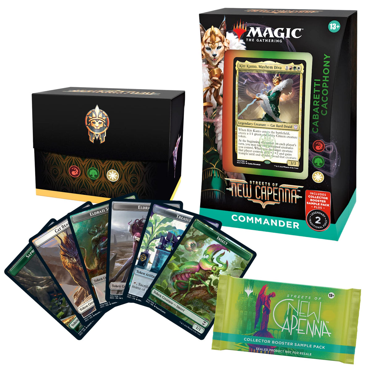 Magic: The Gathering Streets of New Capenna Commander Deck - Cabaretti Cacophony + Collector Booster Sample Pack