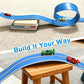 15 Ft Flexible Race Car Track (Daytona Blue) for Kids,Flex Track Starter Set Compatible with Hot Wheels and Diecast 1/64th Cars,Portable Racetrack