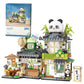 EasyAgo Creative Brick Box Street View-Cute Panda Mini Building Toy Animals Interactive for Kids, Simulation Architecture Toy for Girls and Boys Ages
