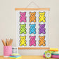 Brea Reese: Hanging Gem Art Kit - Gummy Bears - Peel & Stick, Create A Colorful Candy Character Scene, 11x14 Rolled Canvas, Wall Frame, Adult Craft