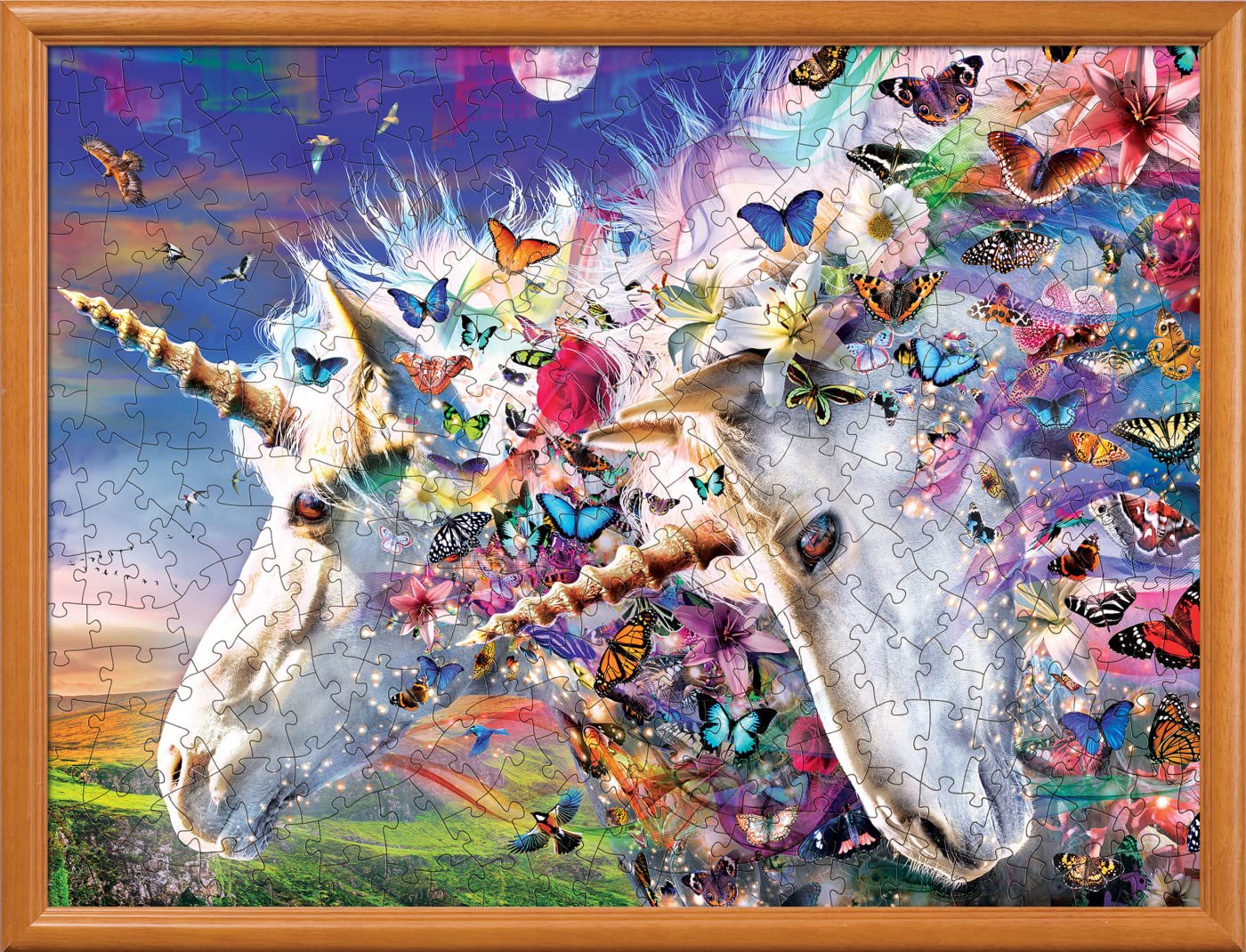 Masterpieces 300 Piece EZ Grip Jigsaw Puzzle - Unicorns & Butterflies - 18"x24"