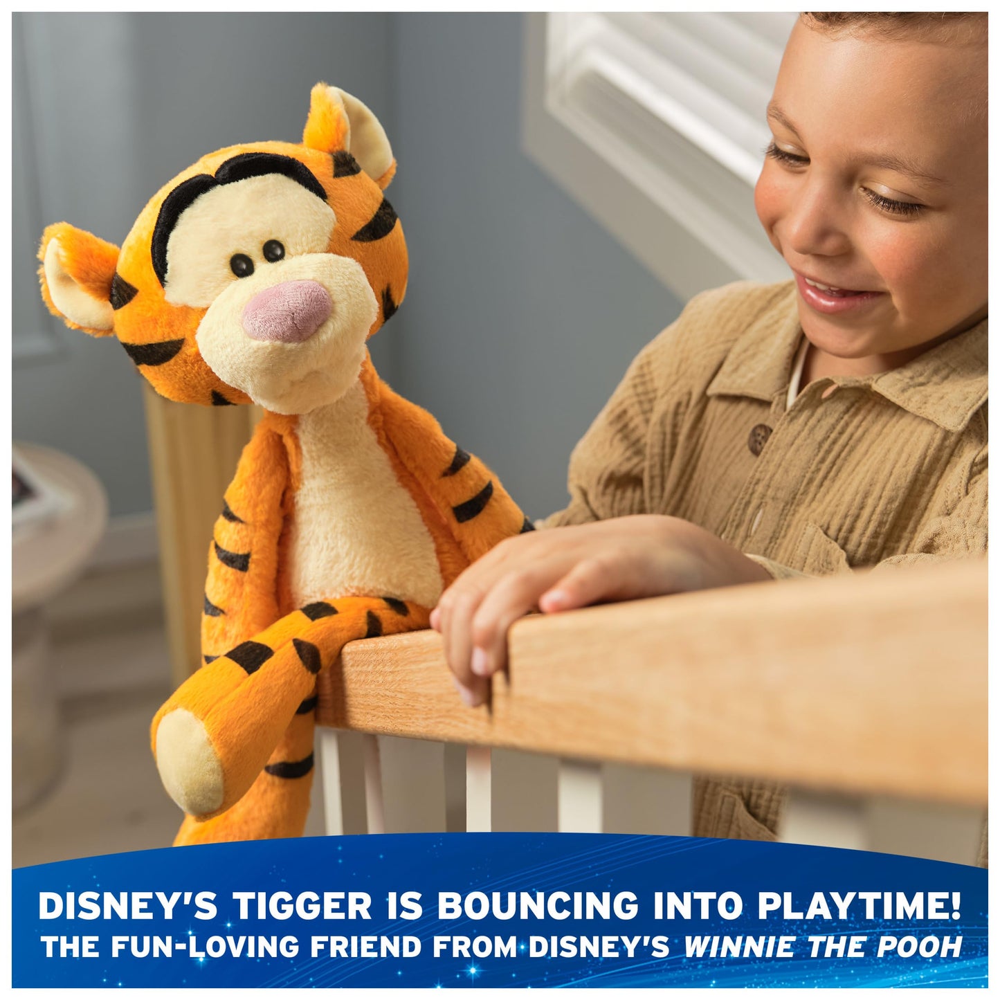 GUND Disney Official Tigger Toothpick 15-Inch Floppy Plush Toy, Ages 1+