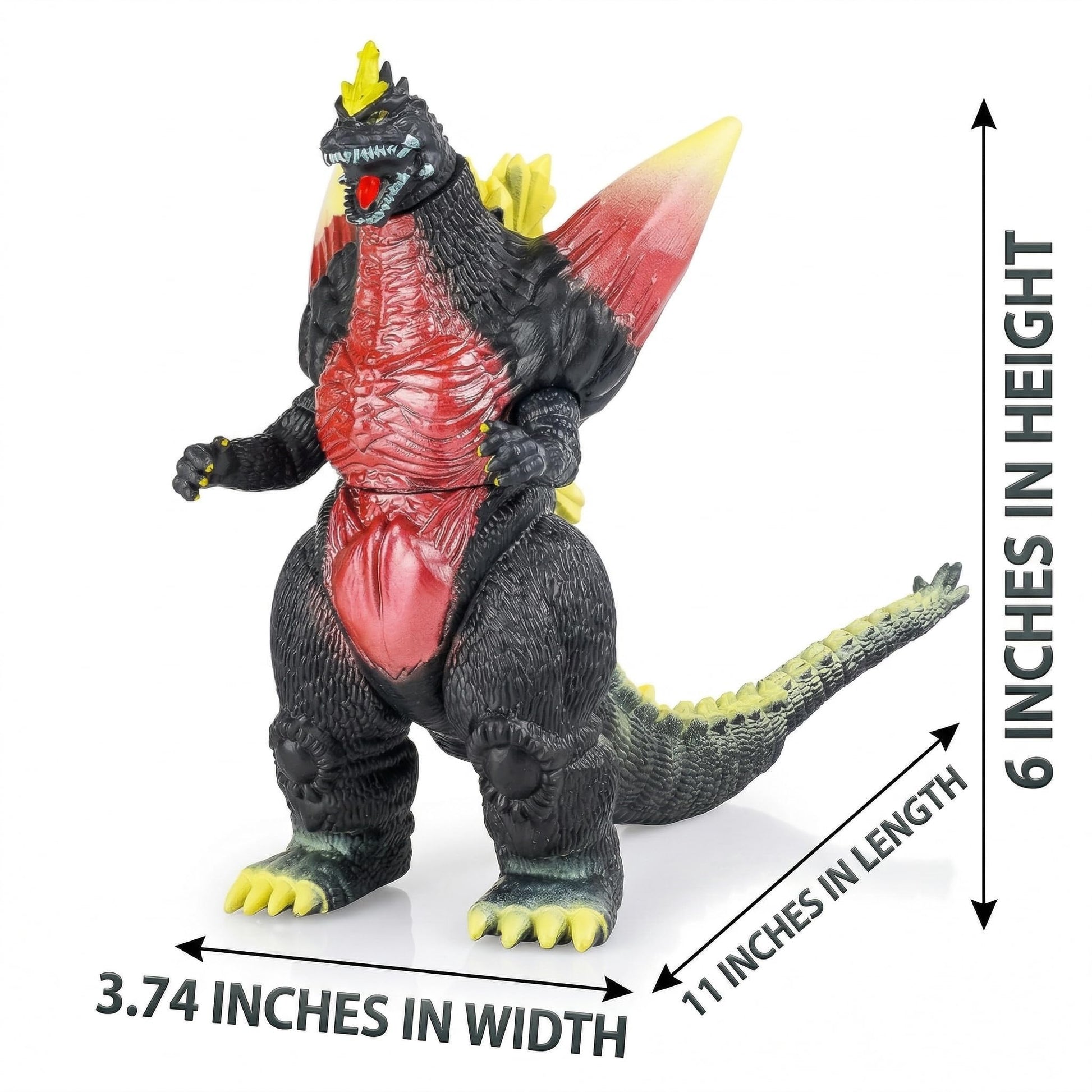 JAYKENIXO 2 Pack NEW Large Dragon Monster Action Figures 11 Inch - Movable Joints, Detailed Kaiju Creature Toys with Carry Bag for Kids Play