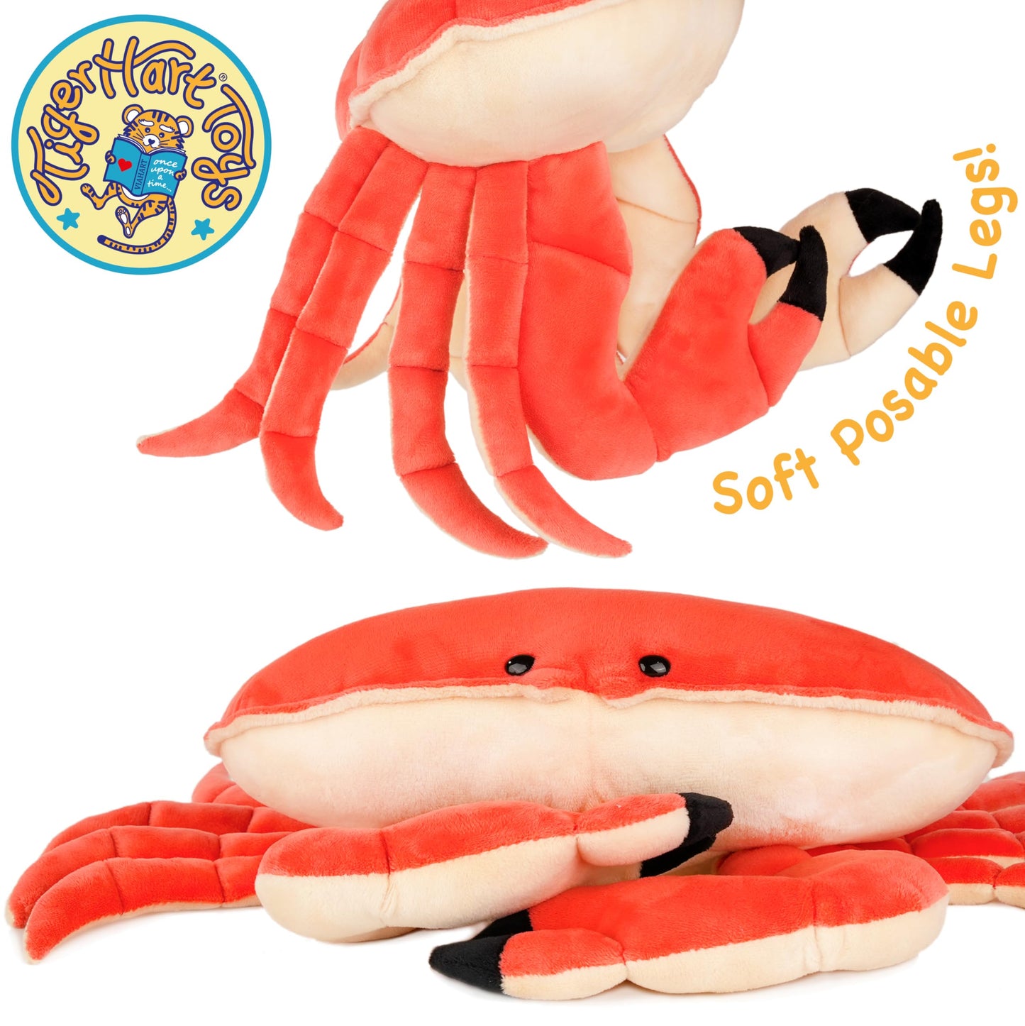 TigerHart Cora The Crab - 19 Inch Stuffed Animal Plush