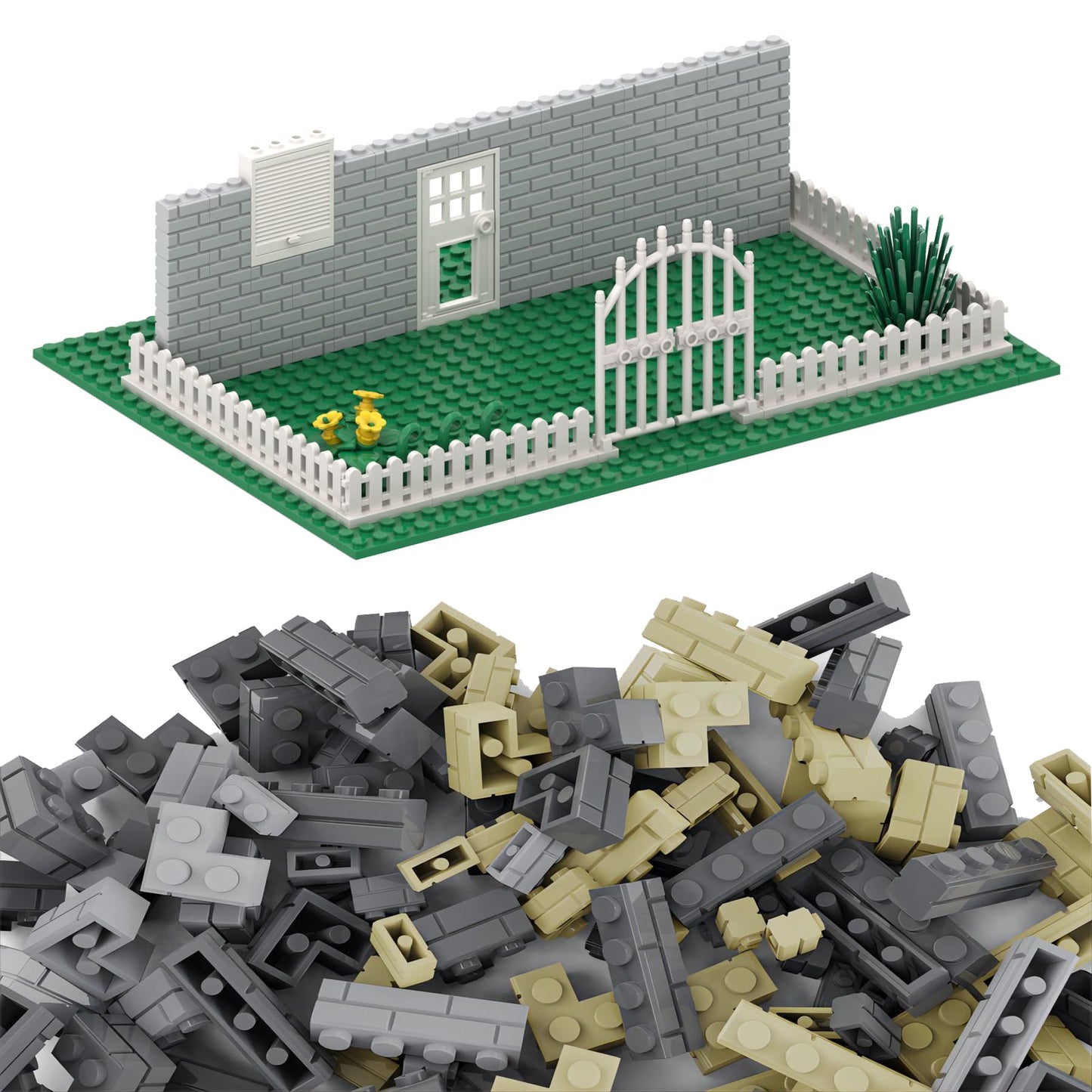 Newbeoding Classic Building Bricks, 340 Pcs Masonry Profile Bricks Wall Bricks Blocks, Compatible with Major Brands Parts and Pieces, Creative