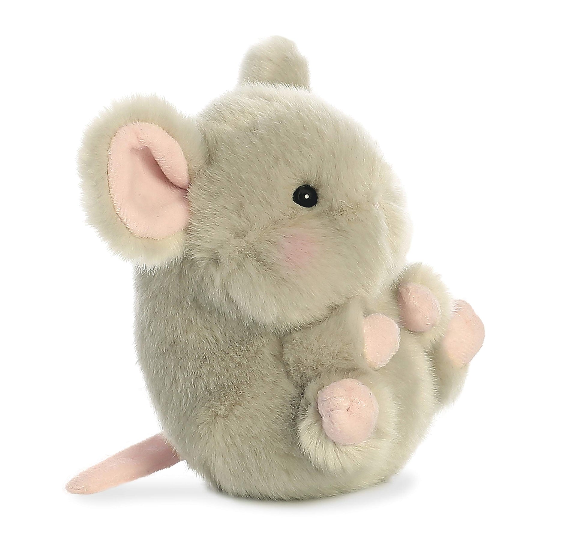 Aurora® Playful Rolly Pet™ Frisk Mouse™ Stuffed Animal - Compact Size for On-the-Go Fun - for Adults, Kids, Birthdays, and Anniversaries - Gray 5