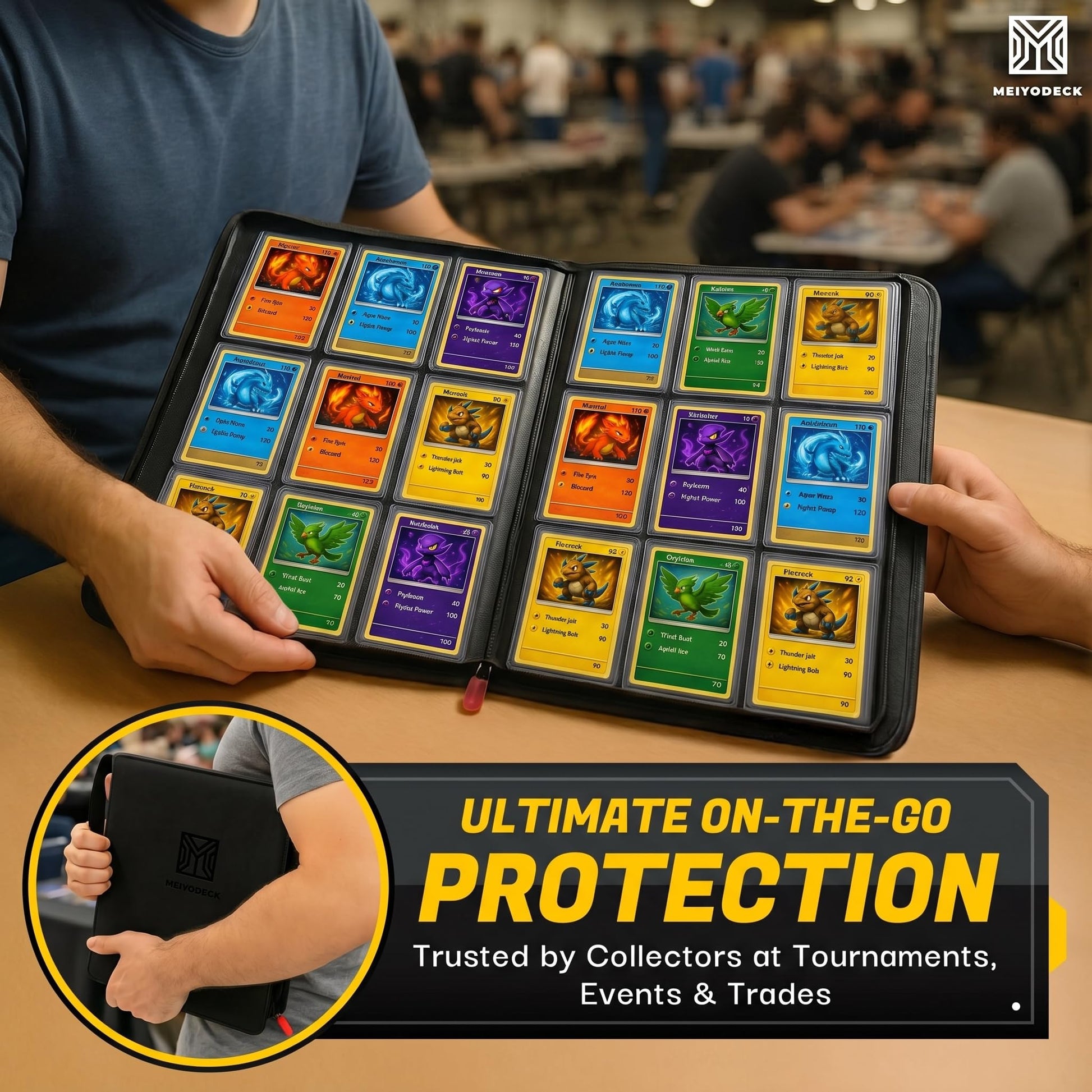 Toploader Binder | Holds 252 Toploaders | 9-Pocket | Ringless Double-Sided Pockets | Includes Collector Tweezers & Gloves | Premium Top Loader Binder