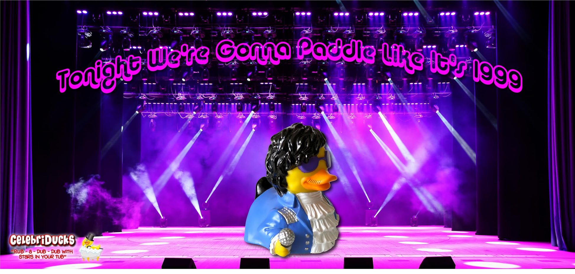CelebriDucks - Paddle Like It's 1999 - Floating Rubber Ducks - Collectible Bath Toy Gift for Kids & Adults of All Ages