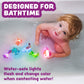Tub Works® Dinos™ Dinosaur Light Up Bath Toys, 6 Pack | Water-Activated Light Up Toys Flash & Change Color | Easy-Grip Baby & Toddler Bath Toys |
