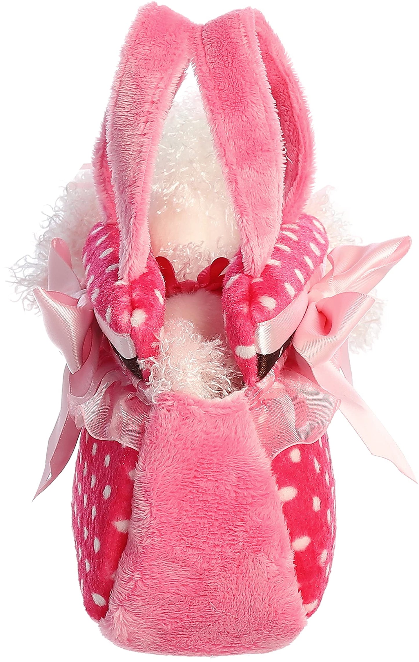 Aurora® Fashionable Fancy Pals™ Fancy Pink Polka Dot™ Stuffed Animal - Plush with Stylish Purse for Dress Up Fun - Perfect for Kids 3+ Years