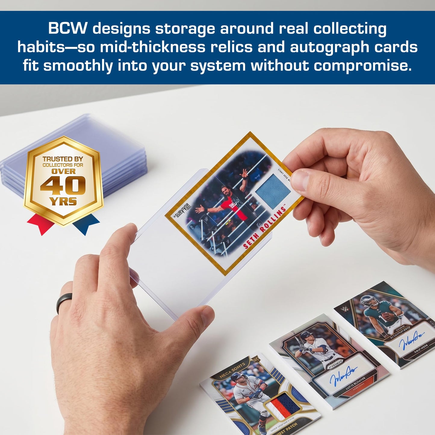 BCW 79 PT. Thick Card Topload Holder - Pack of 25 | Durable Rigid PVC Toploader | Toploaders for Memorabilia, Jersey, Patch, and Relic Cards | Ideal