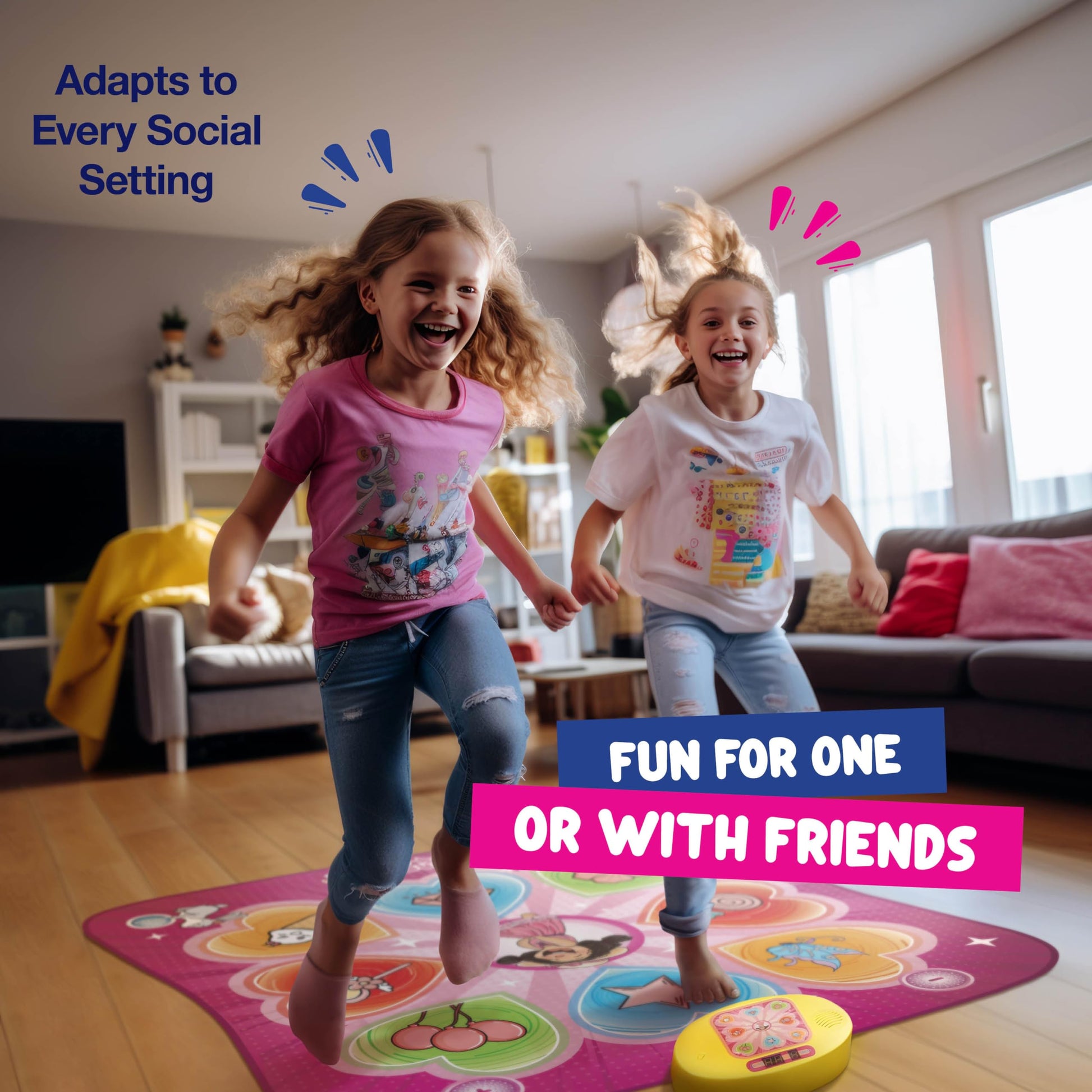 Play22 Dance Mat for Kids - Best Birthday Gifts for Girls & Boys Electronic Dance Game Toy for Kids, Adjustable Volume, 5 Levels - Dance Pad with LED