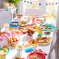 American Greetings 50-Count 9 in. x 9 in. Rainbow Paper Dinner Plates