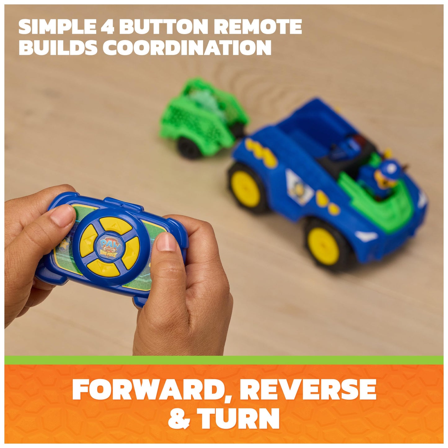 PAW Patrol: The Dino Movie Dino Tow & Dash RC with Chase & Dinosuar Figures