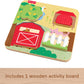Fisher-Price Wood Baby Toy Farm Animals Board, Wooden Busy Activity for Fine Motor Skills Play Infants & Toddlers Ages 1+ Years