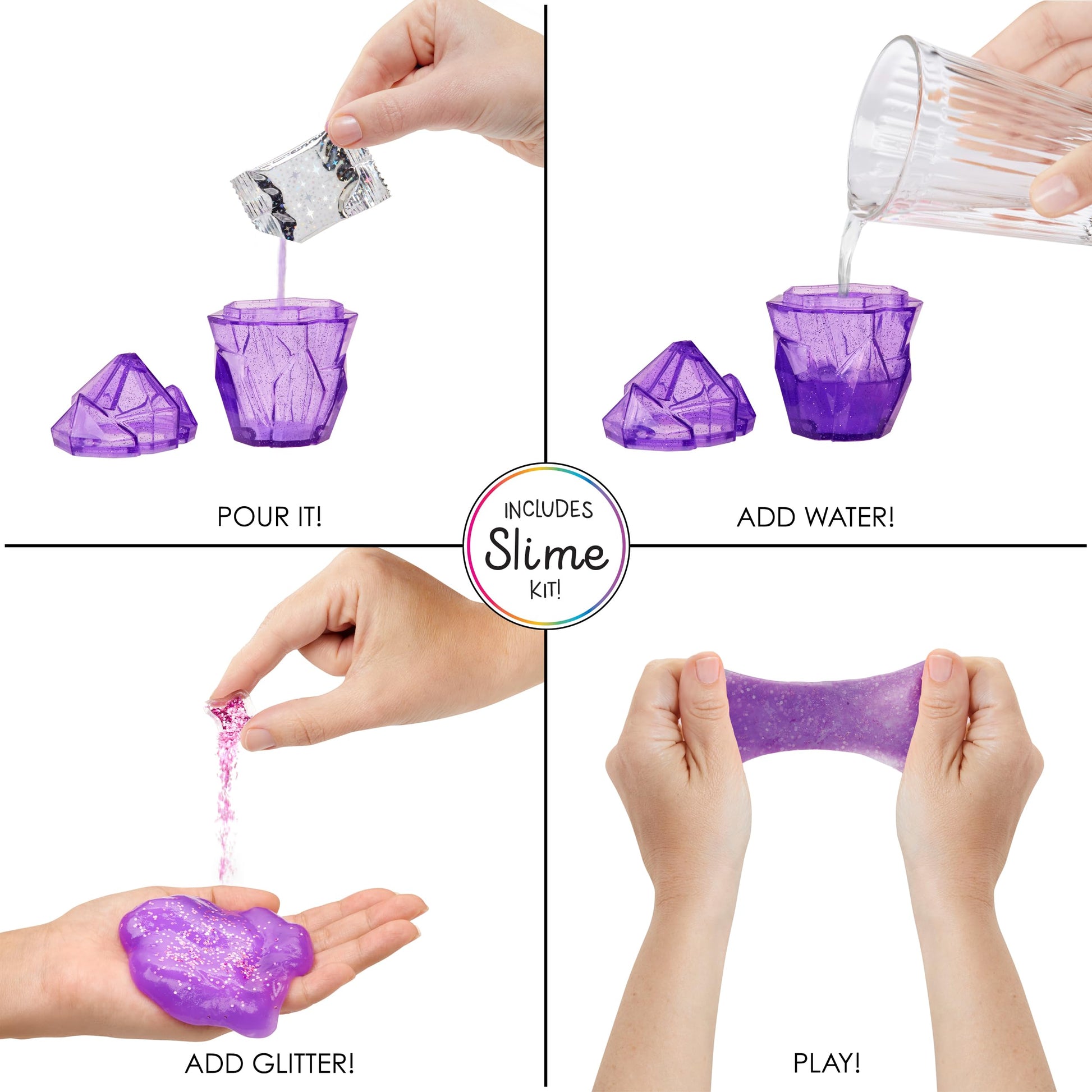 Rainbow High Violet, Purple with Slime Kit & Pet, 11" Shimmer Posable Fashion Doll with DIY Sparkle Slime, Magical Yeti Pet, Fun Play Accessories
