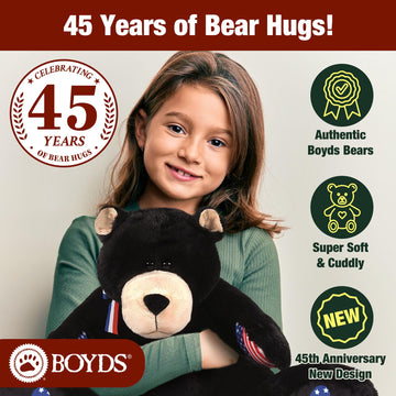 Enesco Boyds Bears 45th Anniversary Bubba Bearsevelt Plush Teddy Bear Stuffed Animals, Collectible Premium Soft Teddy Bear Plushies for Ages 1+