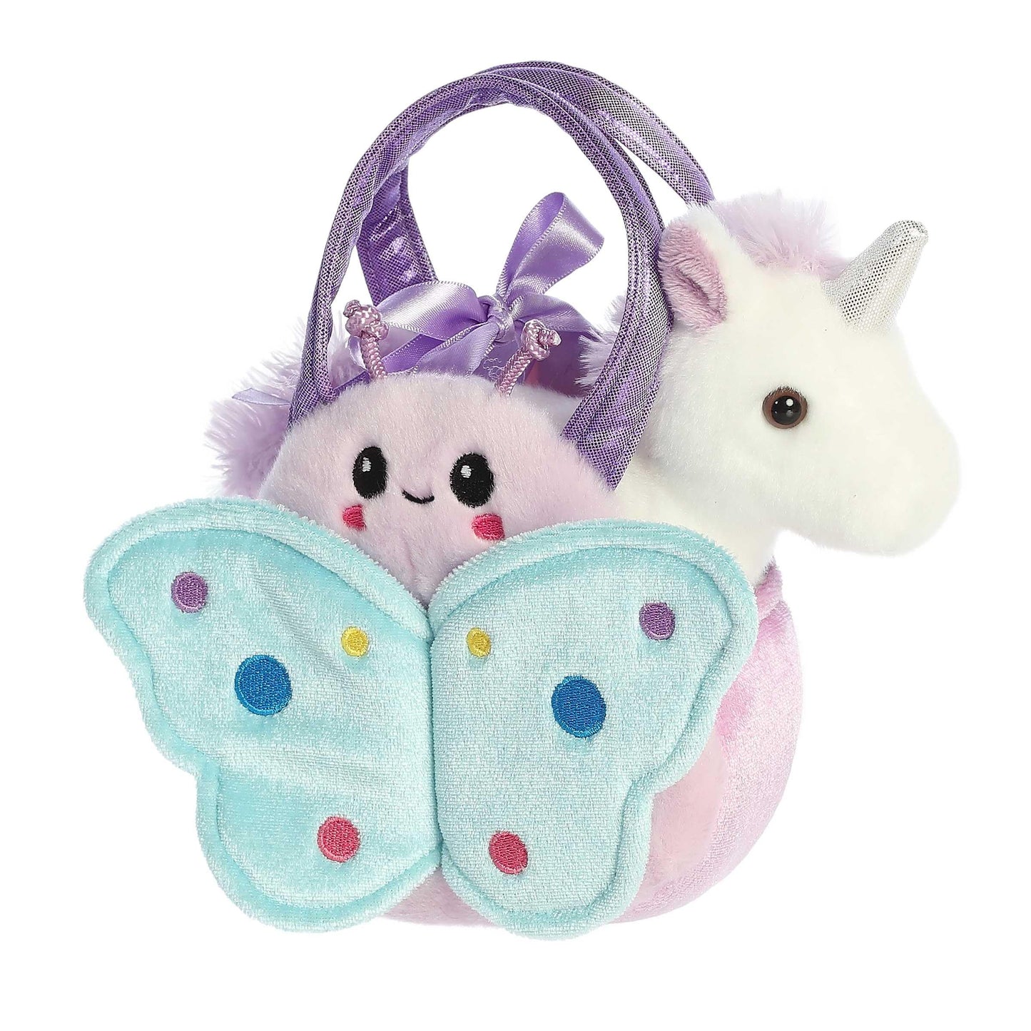 Aurora® Fashionable Fancy Pals™ Lil Butterfly™ Unicorn Stuffed Animal - Plush with Stylish Purse for Dress Up Fun - Perfect for Kids 3+ Years