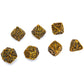 Metal Skull Dice Set Hollow Multi-Sided Dungeons & Dragons Dice 7CPS Role-Playing Dice Set with Flannel Bag Suitable for D&D Board Game Cards(Kugin)