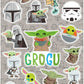 Baby Yoda Stickers Party Favors for Boys & Girls 12 Pack Bundle