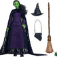 Mattel Universal Wicked Deluxe Elphaba Fashion Doll & Accessories, Movie-Inspired Look with Braided Hair & Posability