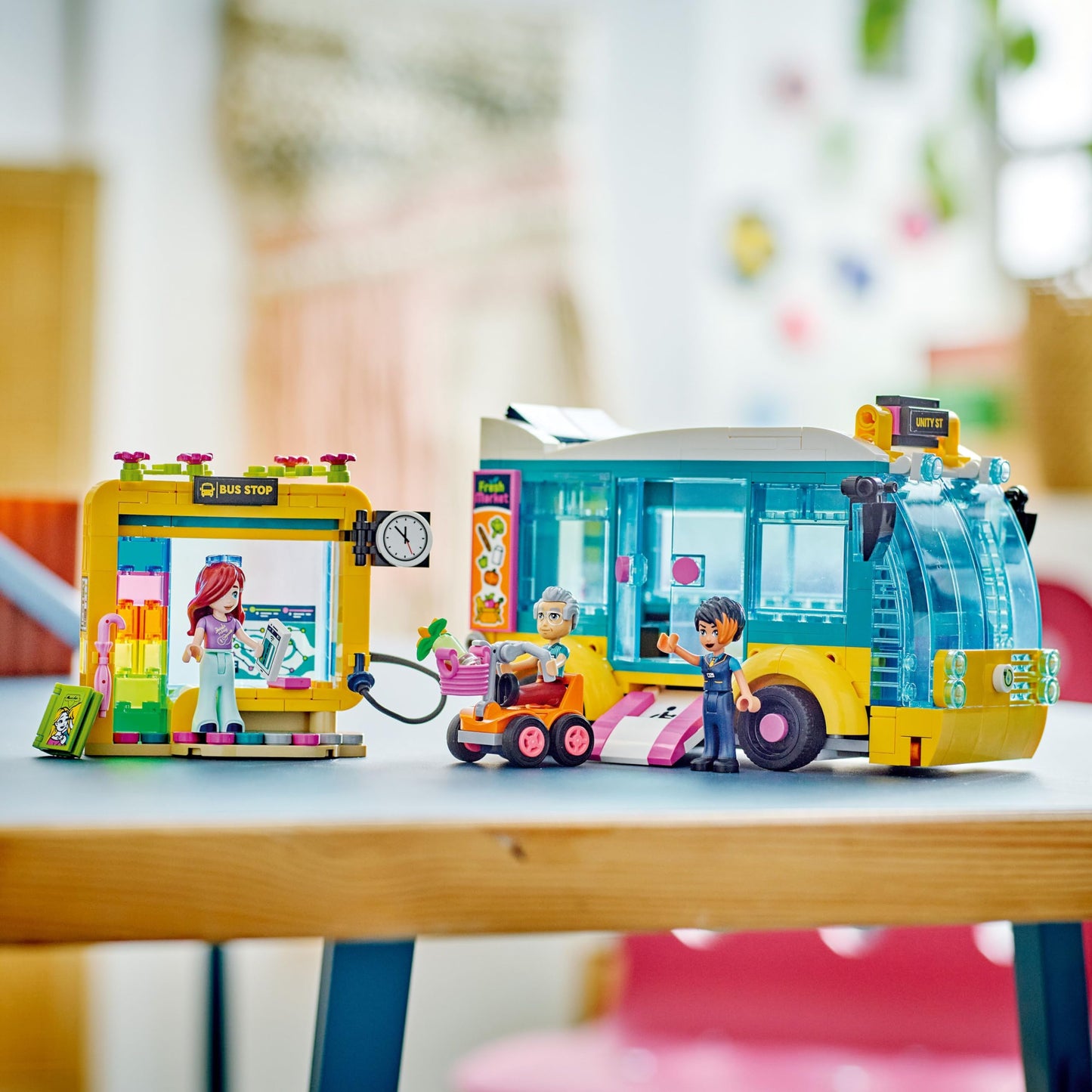 LEGO Friends Heartlake City Bus, Creative Building Toy for Girls & Boys Ages 7 and Up, with a Buildable Bus, Mobility Scooter and 3 Minidolls,