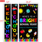 Back to School Decorations, First Day of School Decorations, 3PCS Welcome Back to School Banner, Wall Hanging Porch Banner for Classroom School