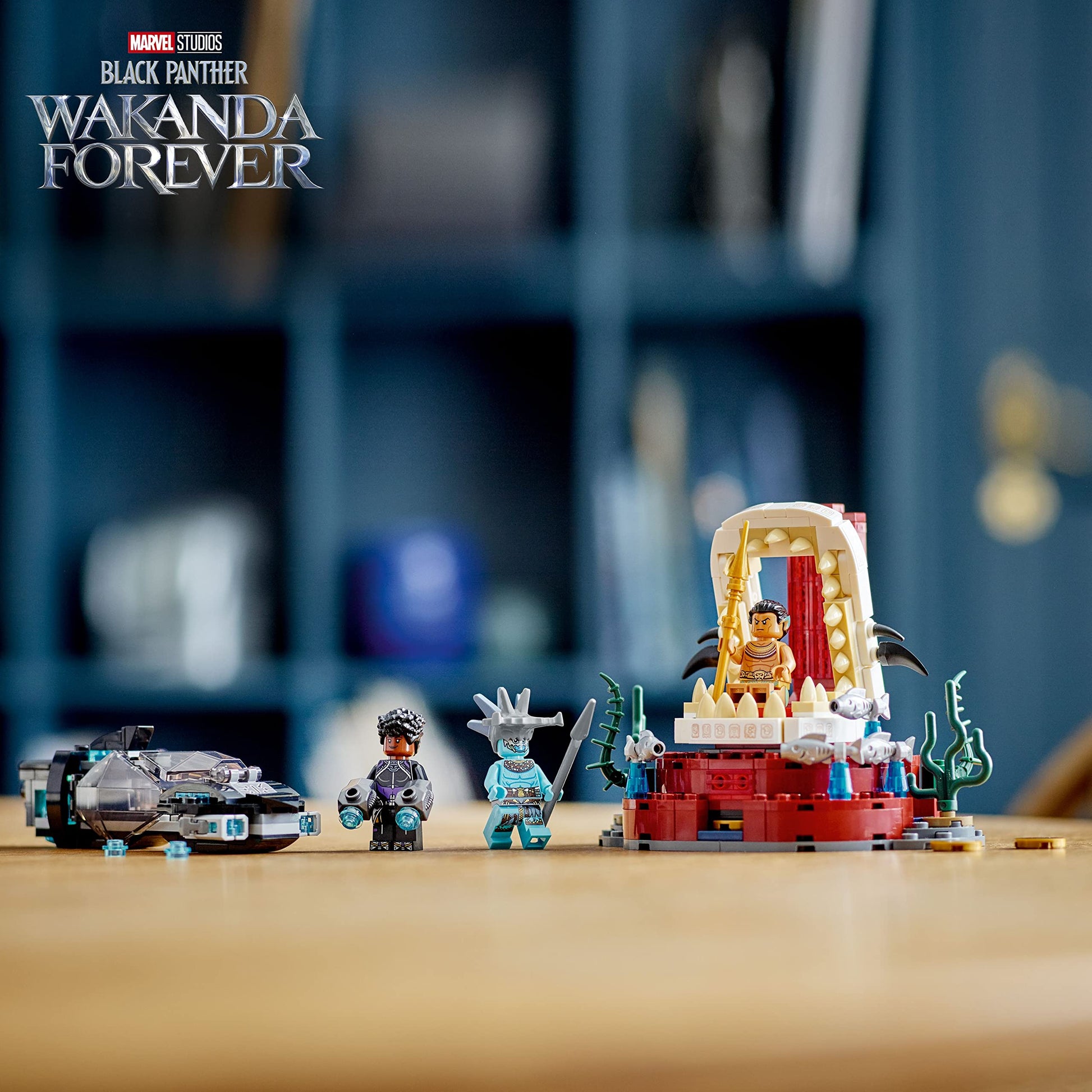 LEGO Marvel Black Panther Wakanda Forever King Namor’s Throne Room Building Kit 76213, Submarine Toy Building Set with 3 Marvel Mini Figures, Great