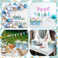 2 Set Baby Shower Centerpieces for Table 6 Inch Wooden Boxes with Rotatable Base Perfect for Boy Girl Neutra,Baby Shower, Gender Revea Party Table
